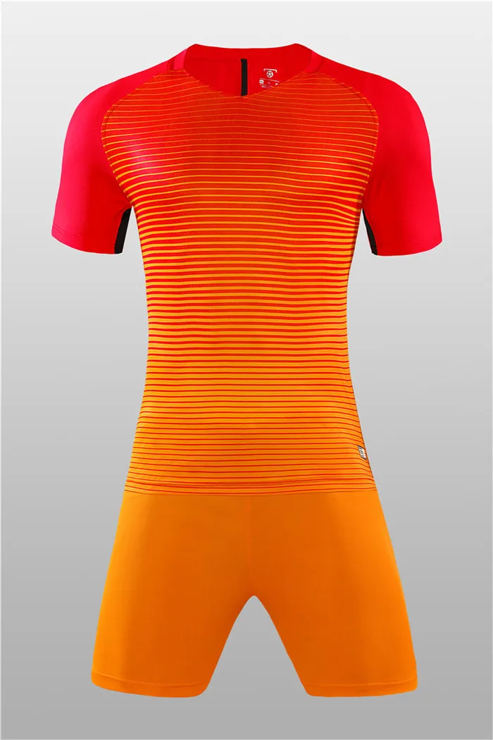 Детские комплекты футболок для футбола, Survere, набор для футбола, Futbol, для взрослых, для мальчиков, тренировочная спортивная одежда, костюм Maillot De Foot на заказ - Цвет: QD red orange