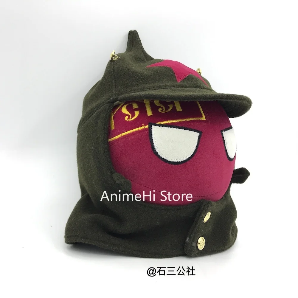 Soviet Russia Ball and Budyonny Cap Plush Doll RSFSR countryballs Polandball Cosplay plushies Hand embroidery Toy Cute Gift 20CM