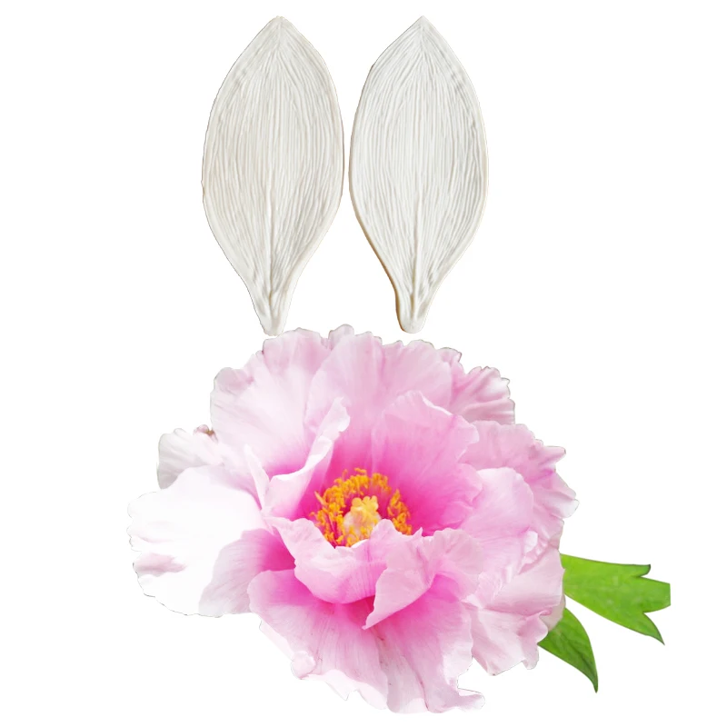 

Large Peony Veiner Silicone Mould Cake Chocolate Fondant Gumpaste Sugar Clay Flower Cake Decorating Moulds DIY M2107