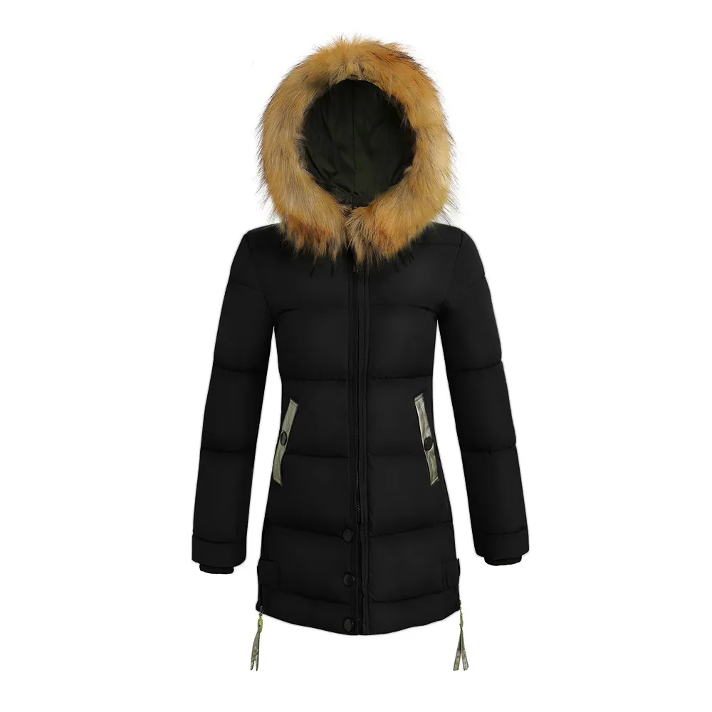 JAYCOSIN Женское пальто, женское приталенное пуховое пальто с капюшоном, Длинная зимняя теплая парка, верхняя одежда, куртка, пальто, женские пуховики