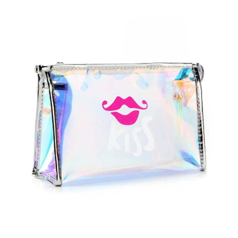 Fashion Travel beauty makeup bags 3D laser TPU water-proof cosmetics bags bathroom organizer woman use portable washing up travel bag toiletries storage case