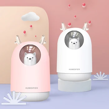 

300ml Cute Pet bag Mini USB Ultrasonic Aromatherapy Humidifier Air Essential Oil Aroma Diffuser with 7 Colors Light Mist Maker