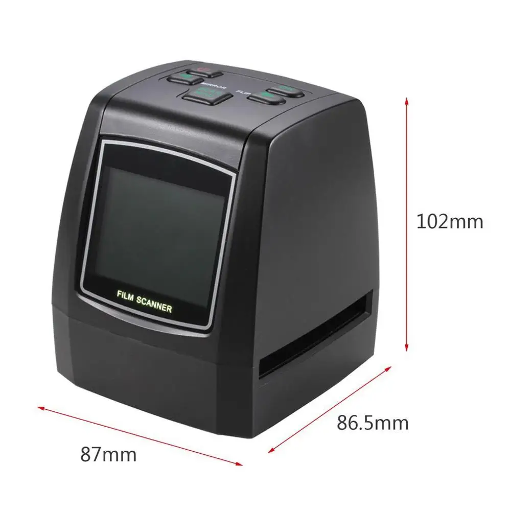 Film Scanner with 22MP Converts 126KPK/135/110/Super 8 Films Slides Negatives All in One into Digital Photos,2.4" LCD Screen