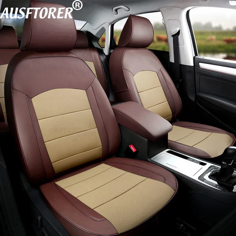 

Genuine Leather & PVC Leather Seat Covers for Subaru XV 2012 2015 2018 2021 Seats Cover Sets Car Supports Accessories 12PCS/Set