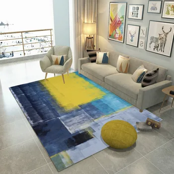 

Modern Tea Table Bedroom Full Carpet Nordic Rectangular Customization New Style Concise Art Abstract Ink Living Room Carpet