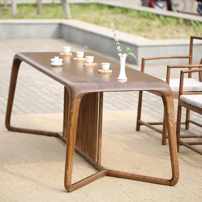 

Customized New Chinese Style Solid Wood Tea Table And Chair Combination Furniture Kung Fu Tea Table Tea Ceremony Table Black Wal