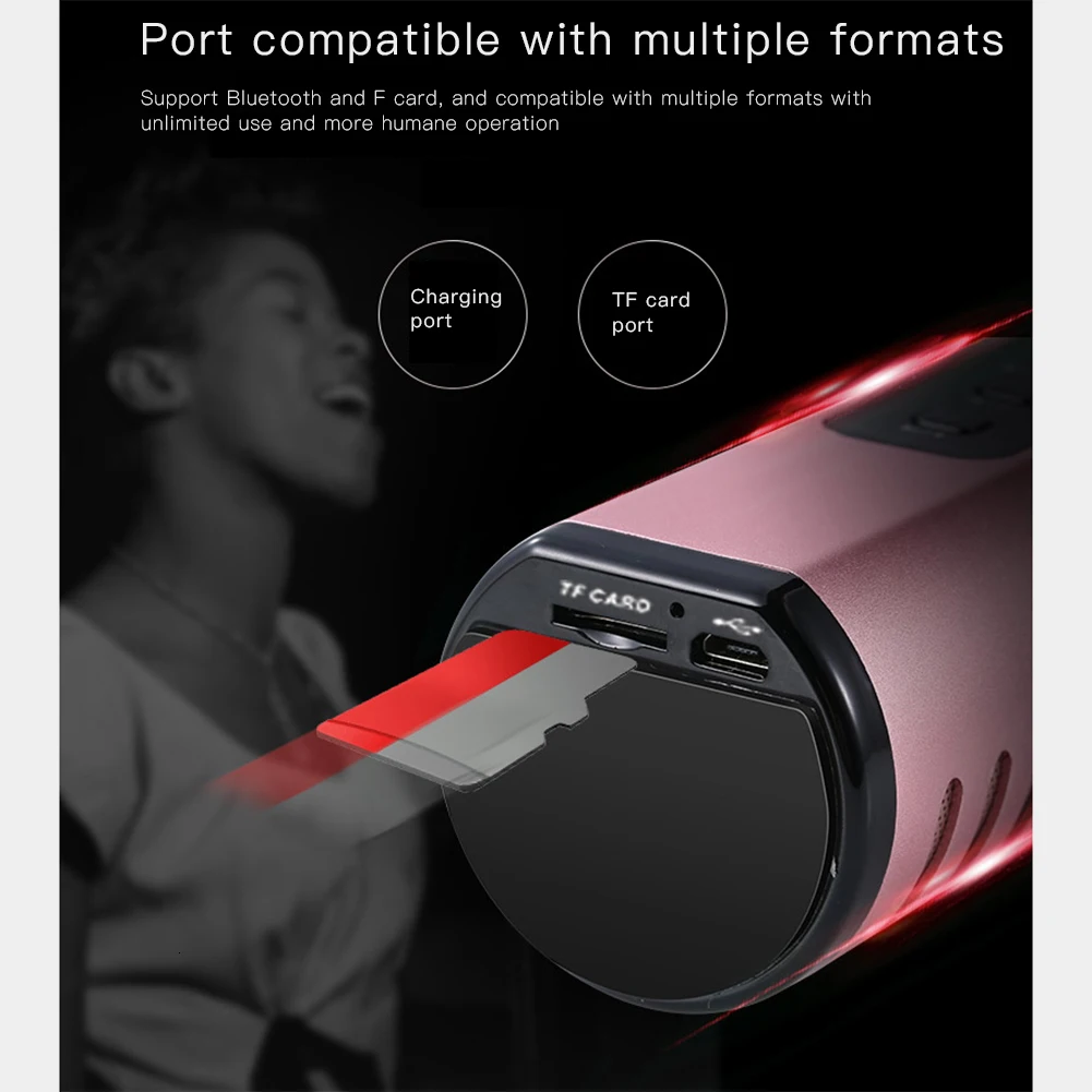 Портативный Bluetooth динамик беспроводной стерео Музыка Поддержка TF микрофон дистанционное управление с микрофоном бас ВЧ Регулировка громкости
