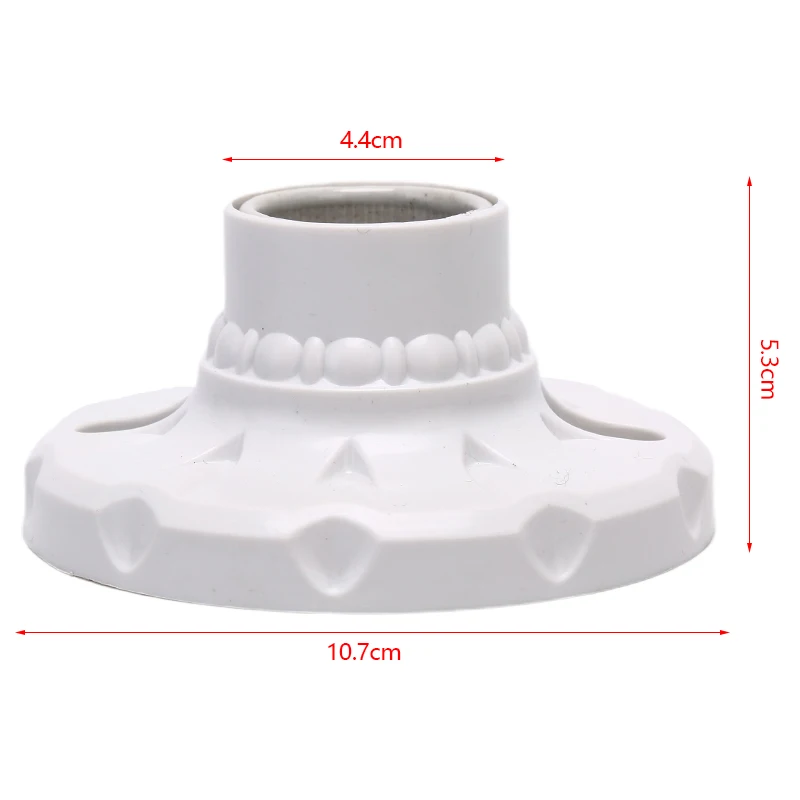 E27 Ceramics LED Light Bulb Holder Round Socket Base Hanging Lamp Socket Base Industrial Ceiling Wall