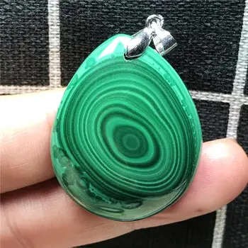 

Natural Green Malachite Pendant Jewelry For Women Crystal 33x27x8mm Water Drop Chrysocolla Stone Fashion Necklace Pendant AAAAA