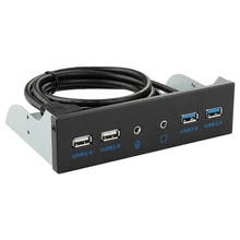 5,2" PC настольное шасси Передняя панель USB концентратор разъем адаптер 2 USB 3,0 порт и 2 USB 2,0 порт для компьютера корпус CD привод сковорода