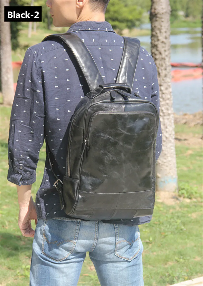 PNDME mode vintage echtem leder männer rucksack business luxury real rind laptop rucksack reise große kapazität bookbag – Detail 32