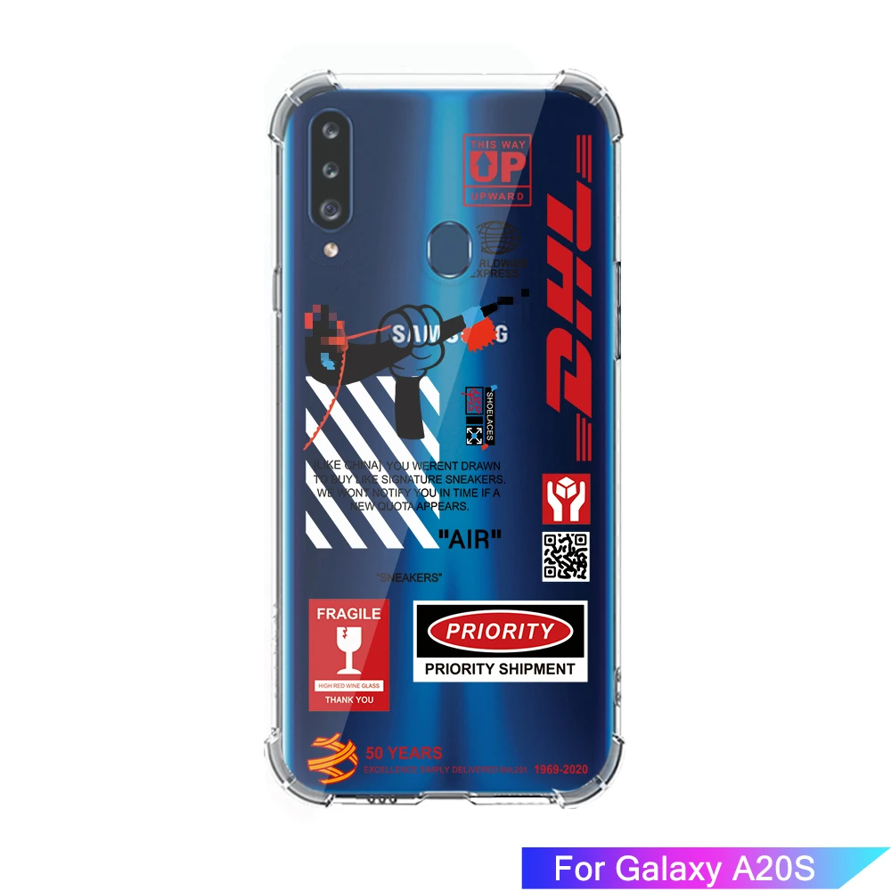 Чехол для Samsung Galaxy A10S A20S M20 M30 M30S из мягкого ТПУ Модный чехол телефона с логотипом DHL