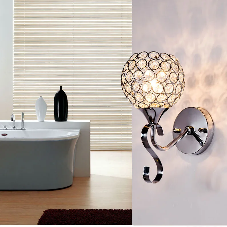 

Modern Minimalist Restaurant Living Room Aisle Lights Creative Fashion Wall Crystal Lamp Warm And Romantic Bedside Wall Lamp