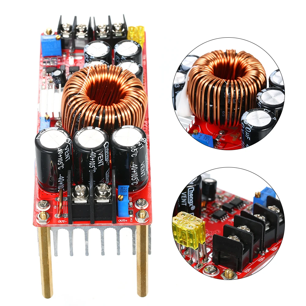 

DC Voltage Convert CC Boost Converter DC-DC Step Up 1500W 30A Power Supply Adjustable Module 10V-60V to 12V-90V Regulator