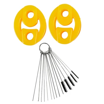 

2 Set Accessories: Rubber Car Muffler Exhaust Hanger Bushing 2 Pcs & Cleaner Tool 10X Cleaning Needles with 5X Brushes