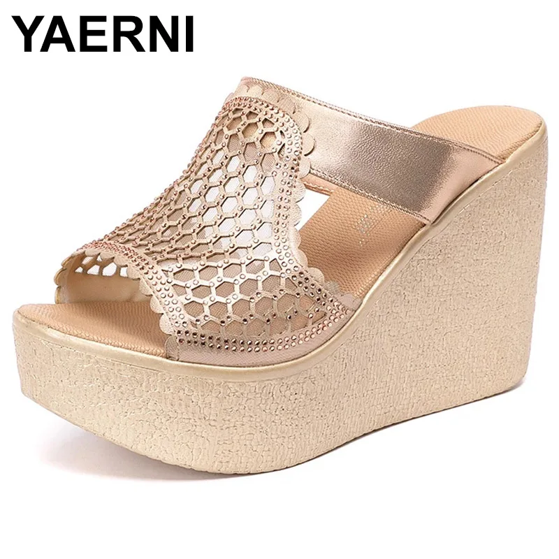 Women High Heels High Heel Sandals For Women Summer Peep Toe Lace Mesh Wedge Heels Sandal