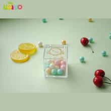 Пищевая ПК пластиковая квадратная коробка для конфет на заказ бесплатно напечатанный логотип прозрачный коробка для свадебных сувениров(добавить названия бесплатно