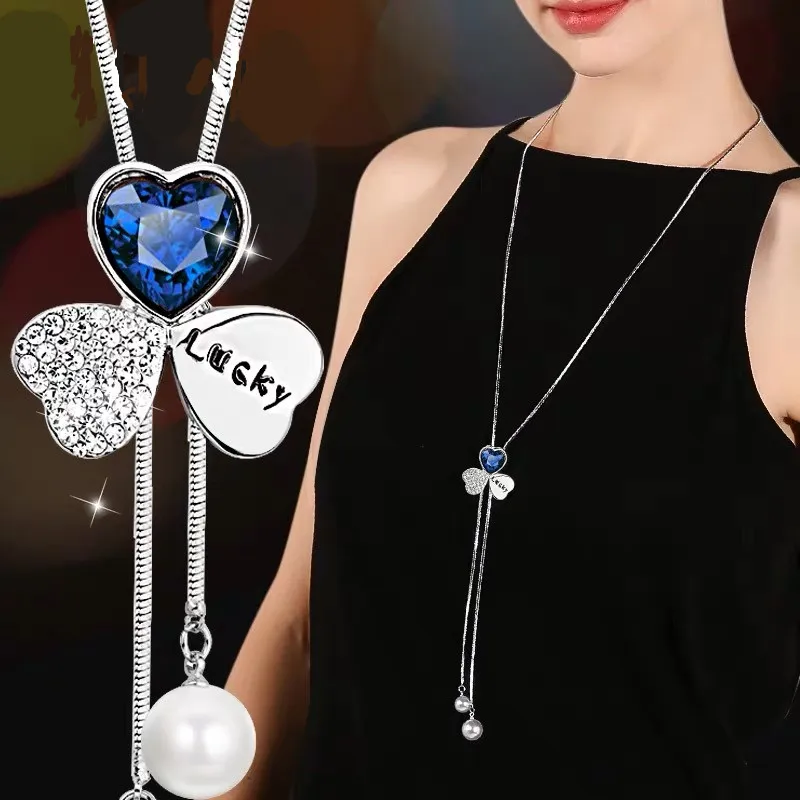 BYSPT Колье женское длинное серое Кристальное ожерелье s& Кулоны для женщин круглое массивное ожерелье Макси ожерелье цепочка модное ювелирное изделие