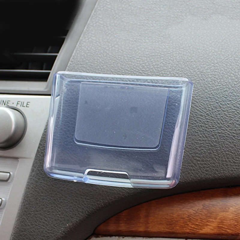 

New Universal Auto Car Storage Bag Box Phone Holder Pocket Organizer Transparent