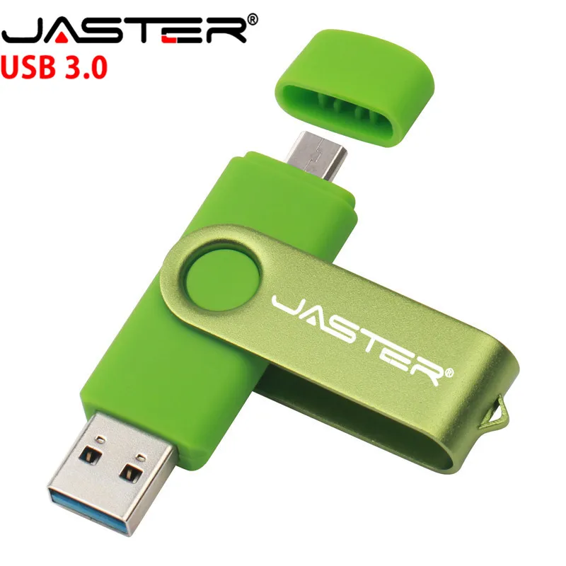 JASTER Новый USB 3 0 флеш накопитель 128 Гб 64 ГБ 32 16 8 4 OTG 2 в 1 высокоскоростная Флешка для
