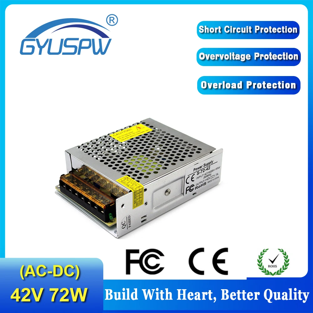 Трансформатор 110V 220V AC к DC42V 1.7A 72W лучшая цена импульсный источник питания для