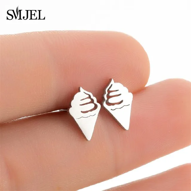 Punk Stainless Steel Earrings for Women Fashion Jewelry 2021 Lighter Compass Expression Lung Rocket Earring Weird Christmas Gift 445