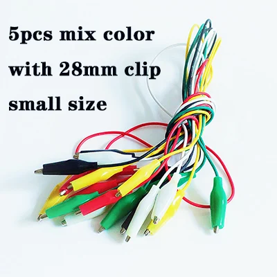 5pcs-28mm Электрические зажимы типа «крокодил», Тестовые провода типа «сделай сам», двойные электрические зажимы типа «крокодил», тестовая перемычка, разъем для провода - Цвет: 5pcs-28mm