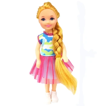 

NK 1 Set Girl's Doll 5 Movable Jointed Mini Doll 14 cm Cute Doll + Shoes+Outfit For Kelly Doll Girls Gift Baby Toys 11D 1X