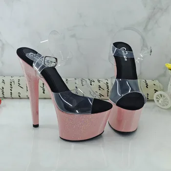 

Leecabe 17CM/7Inch Women's Platform Sandals party High Heels Shoes Pole Dancing Shoes