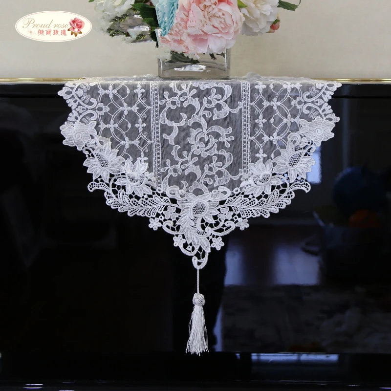 

Beautydream Korean fashion lace tassel Pendant Light luxury gift table minimalist white tea table table runner