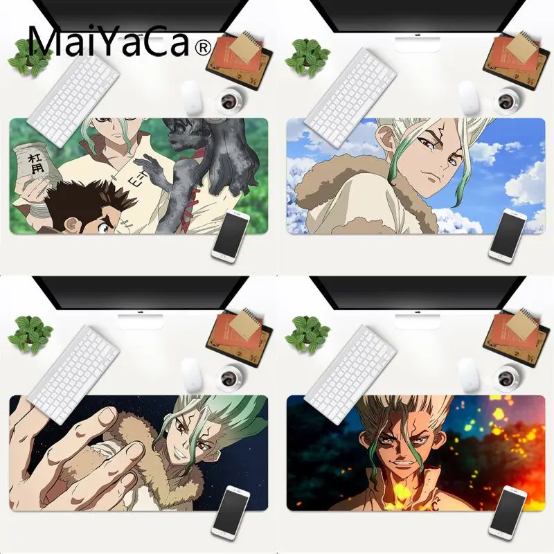 

MaiYaCa New Designs Senku x gin Rubber Pad to Mouse Game Gaming Mouse Mat xl xxl 800x300mm for world of warcraft
