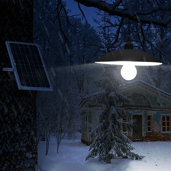 

Solar Chandelier LED Light Parking Lot Easy Install Night Lighting Outdoor Garden Balcony Multifunction Garage Home Rechargeable