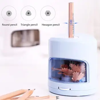 

Automatic Pencil Sharpener Electric Mechanical Pencil Supplies Colors White Office Blue Sharpener 92*80*75mm Sacapuntas Sch Y1W6