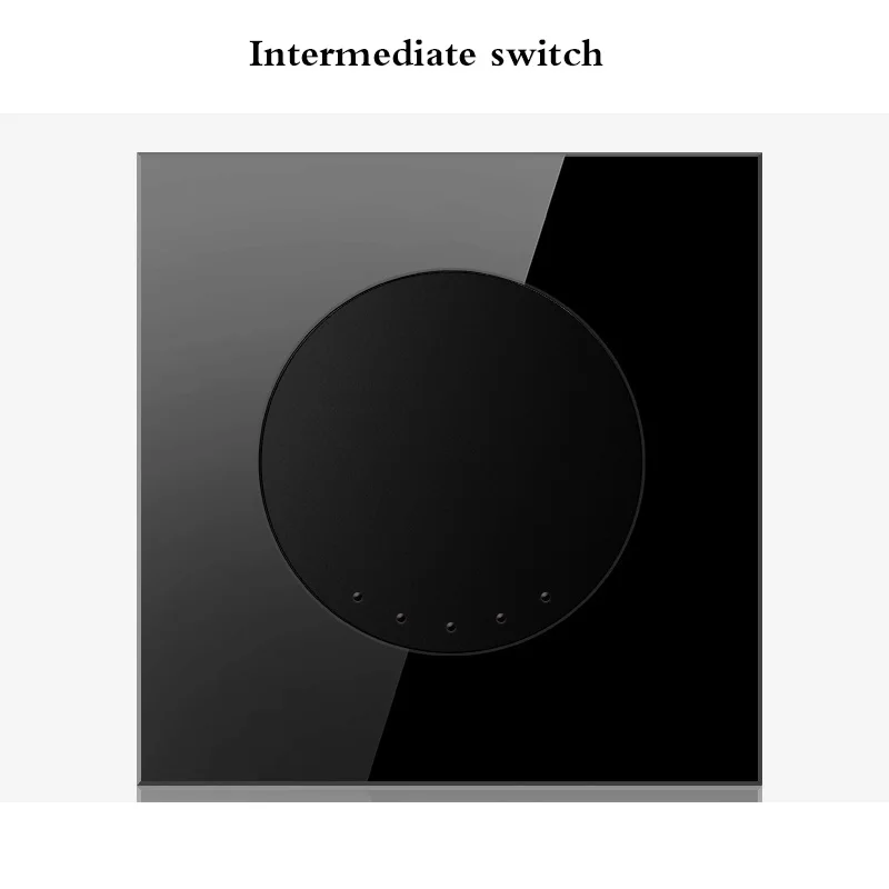 1 2 3 4 банда 1 способ 2 пути бытовой черный зеркальный стеклянный настенный выключатель розетка акриловая Светодиодная панель светильник переключатель гнездо 86*86 мм