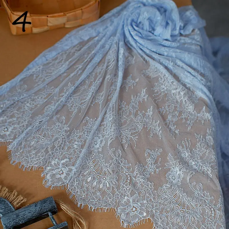 3Meter Eyelash Lace 150CM Lace Fabric Prices Wedding Dress Sexy Lingerie DIY Clothes Accessory