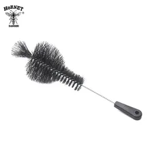 הורנט ניילון ניקוי מברשת עבור נרגילה גדול גודל 440mm שחור צבע זכוכית נרגילות נרגילה מברשת מים צינור עישון אביזרים(China)