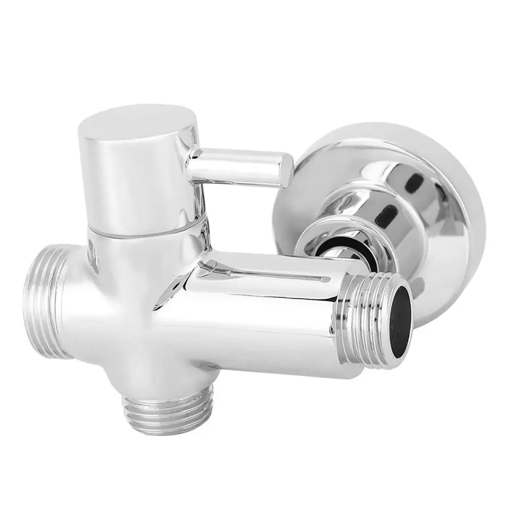 G1/2" Shower Diverter Hose Bathroom Showerhead Water Separator with Base Fitting Adapter Connector for Angle Valve Bath Shower Arm