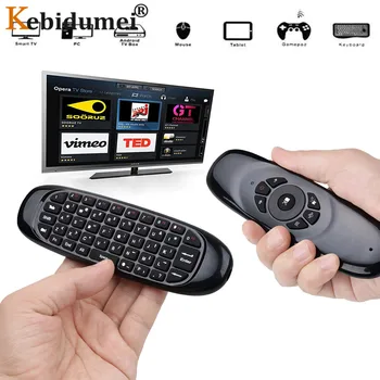 

C120 Fly Air Mouse Gyro Sensor English Russian Backlit Wireless 2.4G RF Keyboard Remote Control For Gaming Android Smart TV Box