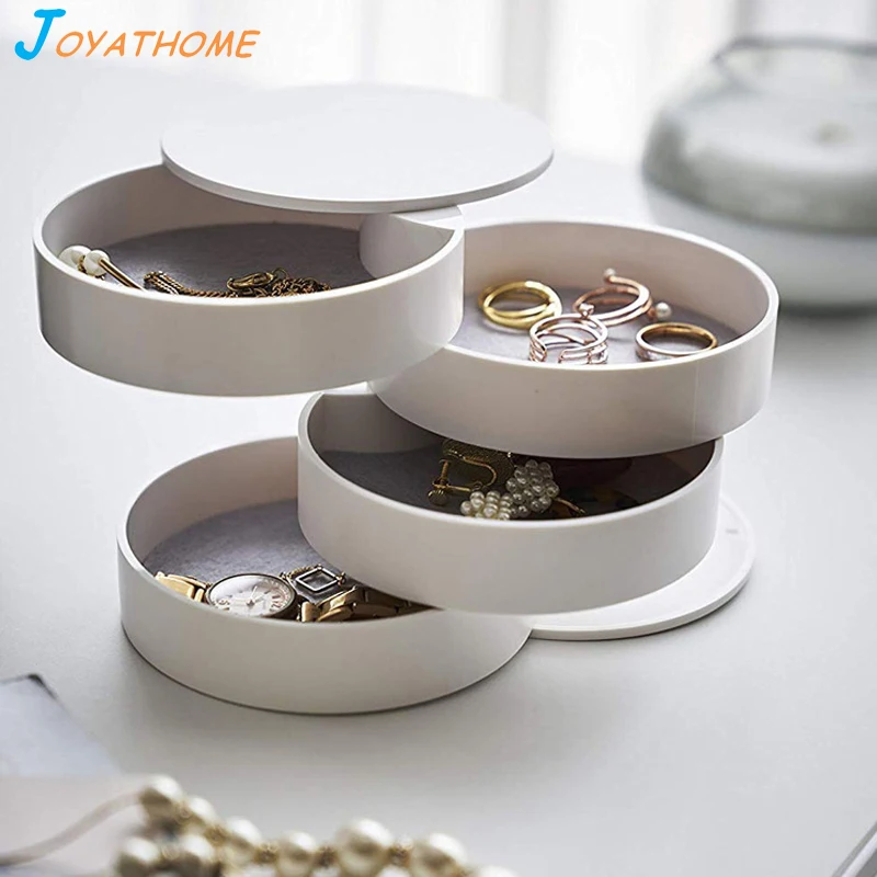

Creative Nordic Rotating Jewelry Box Multi-Layer with Lid Storage Box Accessories Storage Box Home Organizer Christmas Gift