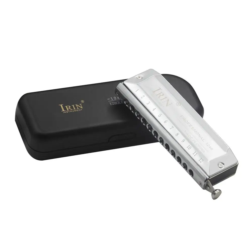 

1 Pcs Woodwind Instrument Chromatic Scale Harmonica IRIN 1248 12 Holes 48 Tones Metal Board Woodwind Instruments Harmonica