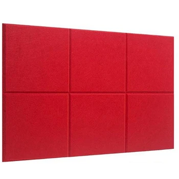 

6 Pack Panels Proof Padding Polyester Fiber Beveled Edge Tiles for Echo Bass Insulation 12 Inch x 12 Inch x 0.4 Inch