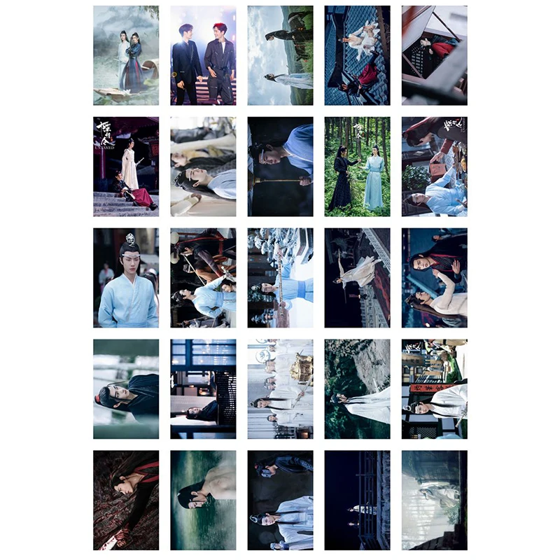 Wei WuXian Lan WangJi CHEN QING LING Lomo карточка для фотографий незатаенные маленькие карты Книга металлическая железная коробка Xiao Zhan Wang Yibo