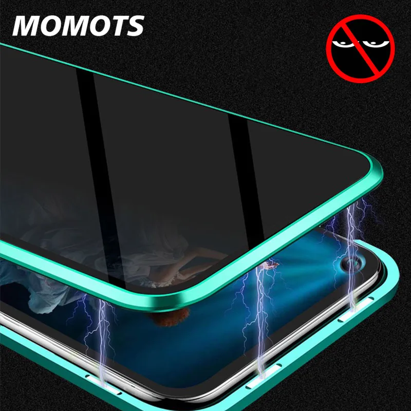 Магнитный чехол для Huawei P30 Pro из закаленного стекла P20 360 с полным покрытием защита