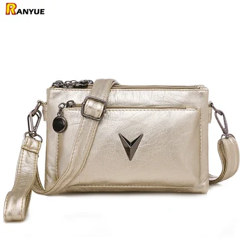 

zipper multi pocket handbag ladies satchels women messenger shoulder crossbody phone bag gold party purse female clutch bolso