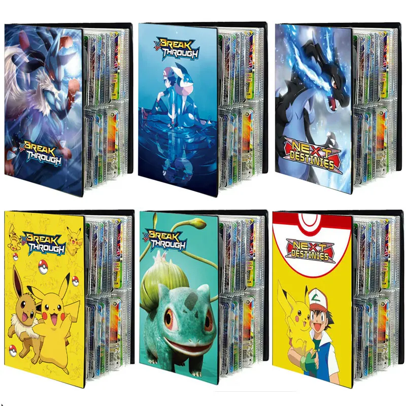 Pokemon Kaarten Album 240Pcs Cartoon Pikachu Shining Album Cartas Pokemon Boek Bindmiddel Map Top Geladen Lijst Vmax Kaart verzameling| - AliExpress