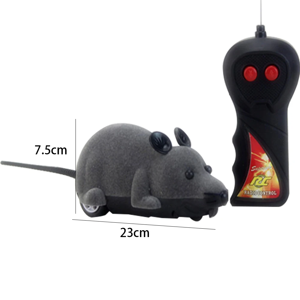 Домашняя игрушка для кошек, забавная Беспроводная электронная задняя батарея, износостойкая мышь с дистанционным управлением