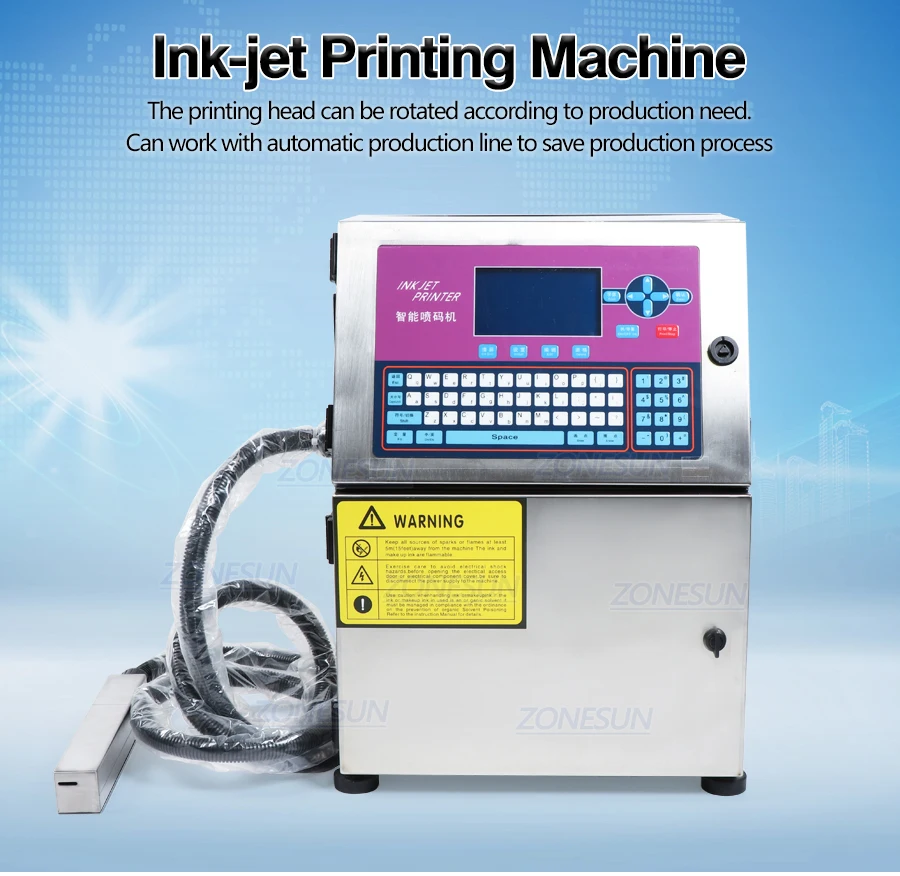 ZONESUN Inkjet Printing Machine With Bracket For Production Line