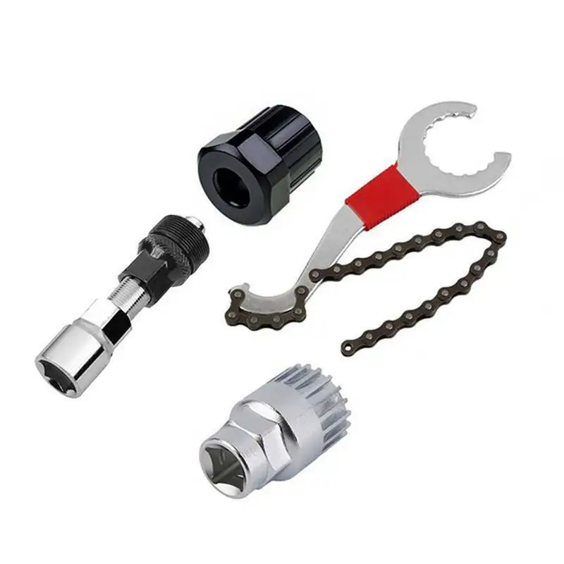 

4pcs/set Carbon Steel Bicycle Freewheel Chain Cog Cassette Sprocket Remover Breaker Outdoor Tool