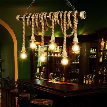 

Vintage Hemp Rope Electric Wire Cord for DIY E27 Bulb Pendant Light Home Garden Light Decor