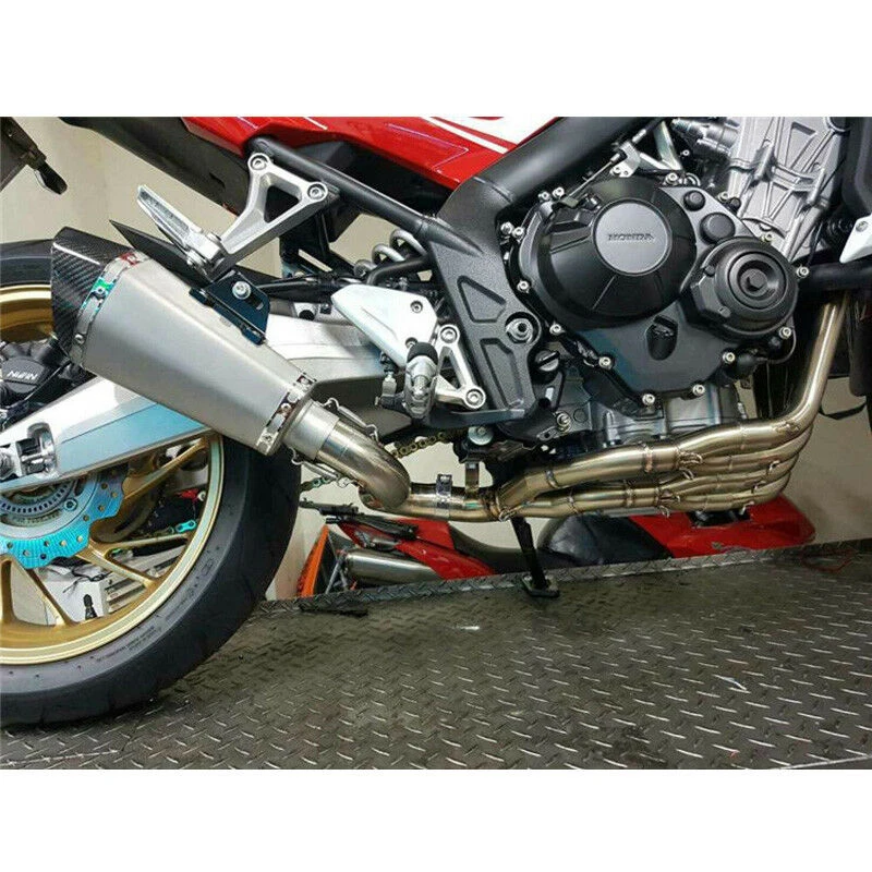 CBR650F мотоциклетная выхлопная система глушитель труба весь набор заголовок Передняя Соединительная труба глушитель Хвостовая трубка для Honda cbr650f